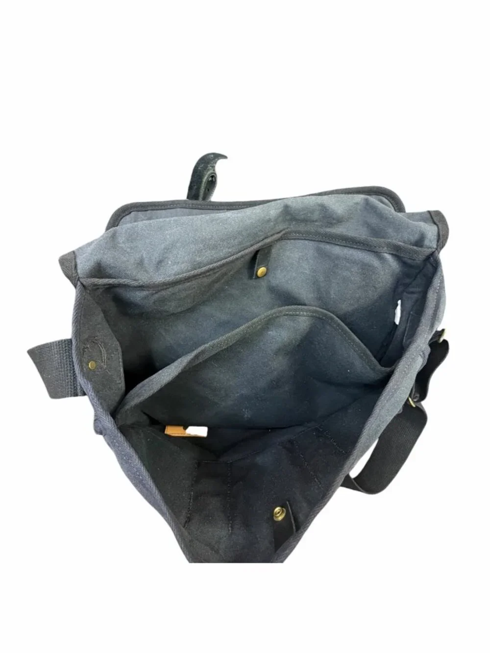 Frost River Black Canvas Leather Messenger Bag Laptop Briefcase Crossbody USA